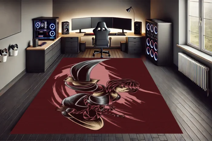 Crimson Blade Gaming Rug - Image 2