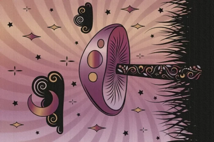 Mystical Shroom Gaming Rug - Image 1