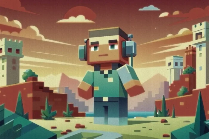 Blockscape Gaming Rug - Image 1