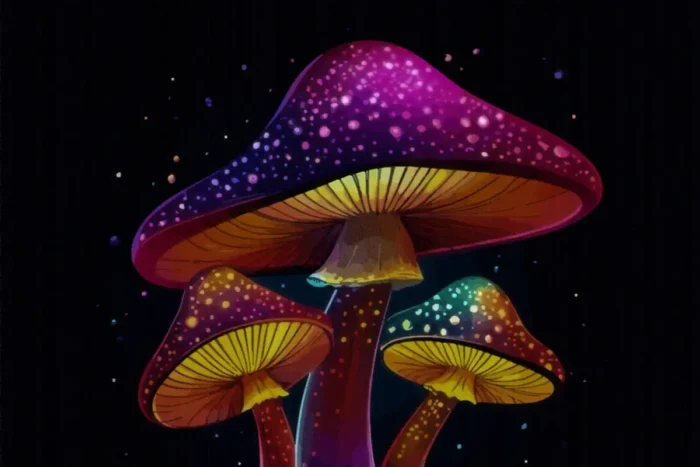 Cosmic Shroom Gaming Rug - Image 1