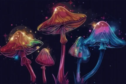 Mystic Mushroom Glow Gaming Rug Mystic Mushroom Glow Gaming Rug