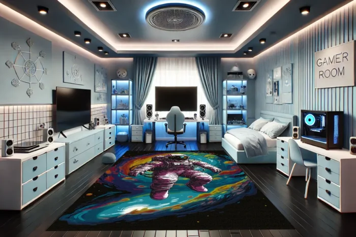 Cosmic Drift Gaming Rug - Image 3