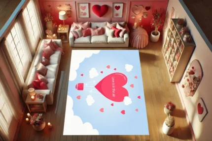 Love in the Air Washable Rug Love in the Air Washable Rug
