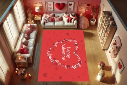 Valentine Garland Washable Rug Valentine Garland Washable Rug