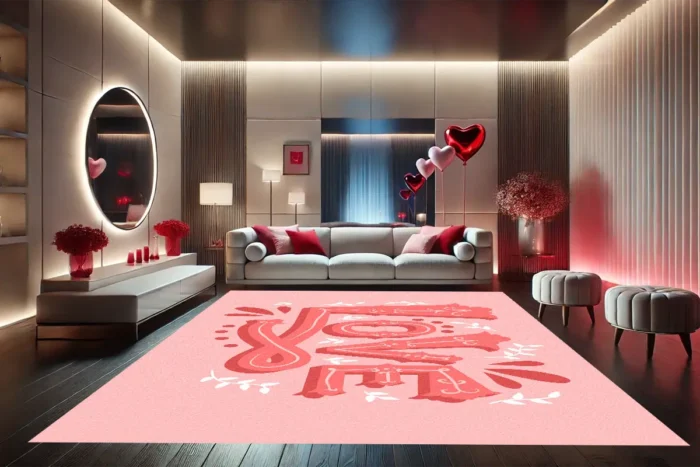 Romantic Love Washable Rug - Image 2