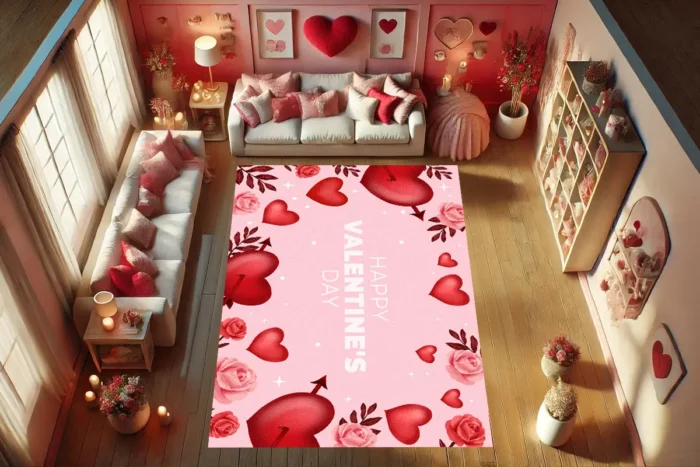 Cupid's Heart Washable Rug - Image 4