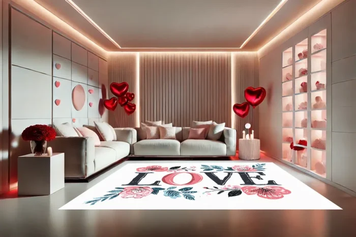 Floral Embrace Love Rug - Image 2