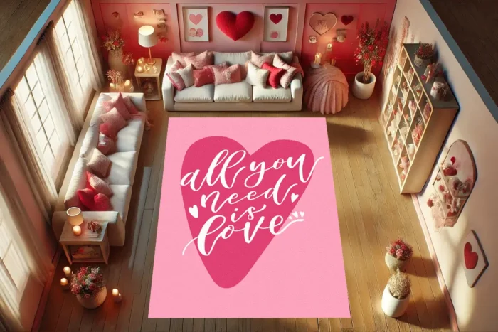 All You Need is Love Washable Rug - Image 4