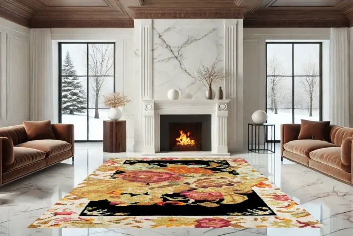 Baroque Bloom Washable Rug - Image 4