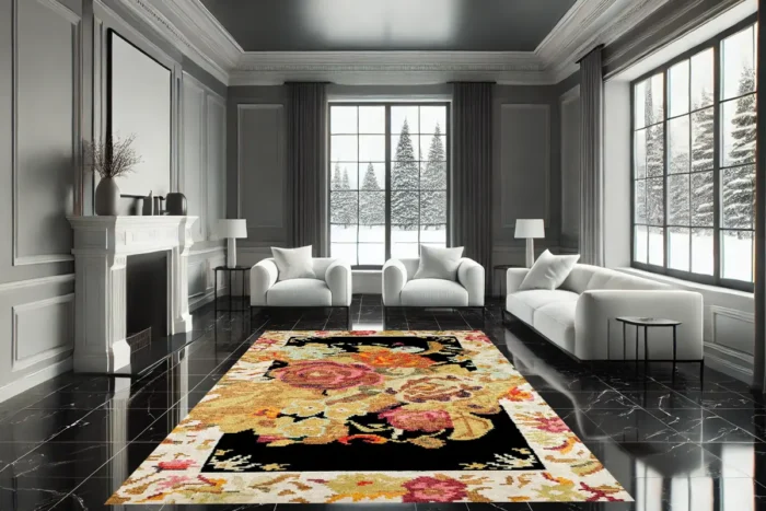 Baroque Bloom Washable Rug - Image 3