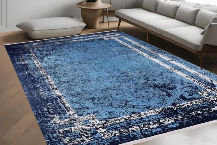 Azure Frame Washable Rug - Image 4