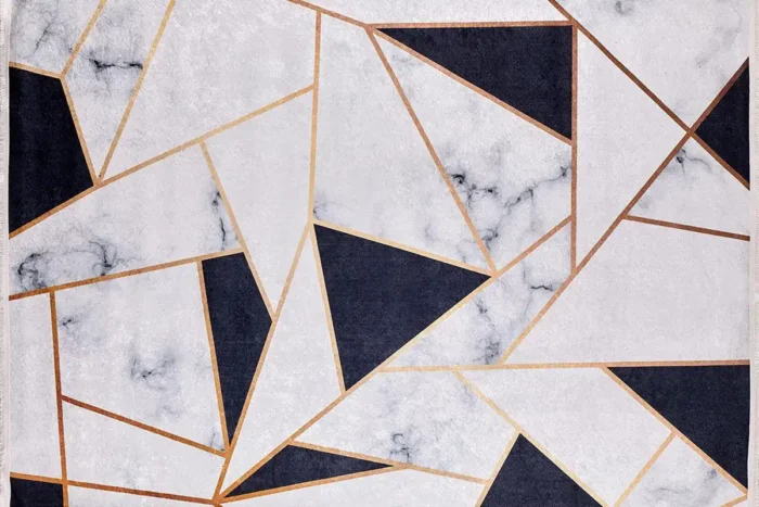 Modern Marble Washable Rug - Image 1