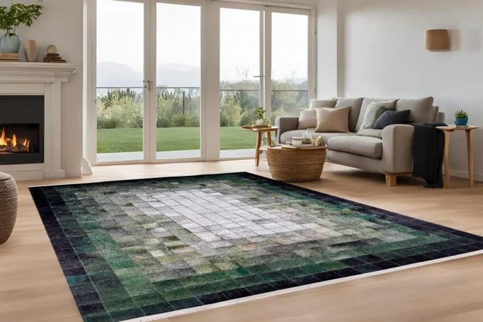 Forest Pixel Washable Rug - Image 2