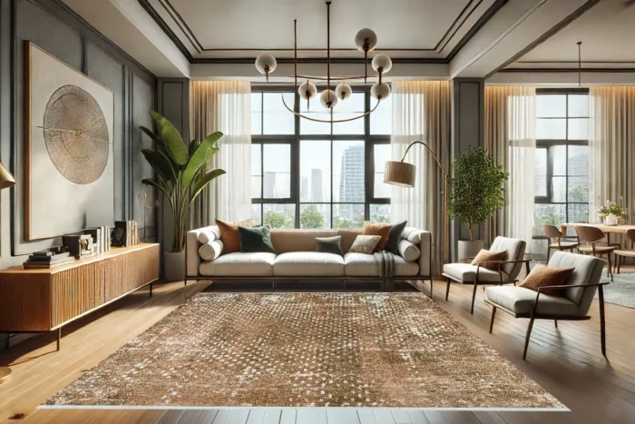 Earth Tone Washable Rug - Image 3