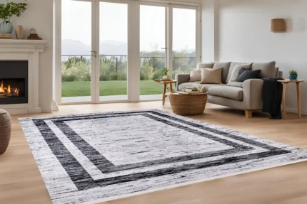 Minimalist Striped Washable Rug Minimalist Striped Washable Rug