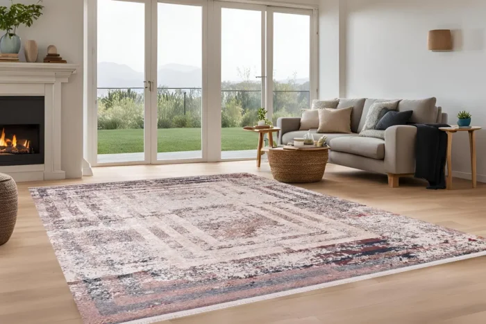 Rustic Maze Shape Washable Rug - Image 2