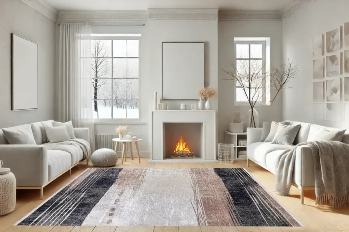 Earthy Stripes Washable Rug - Image 4