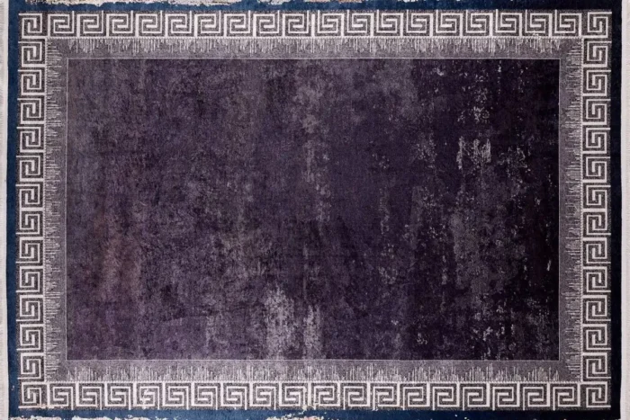 Luxurious Greek Key Border Washable Rug - Image 1