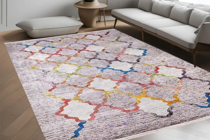 Kaleidoscope Trellis Washable Rug - Image 4