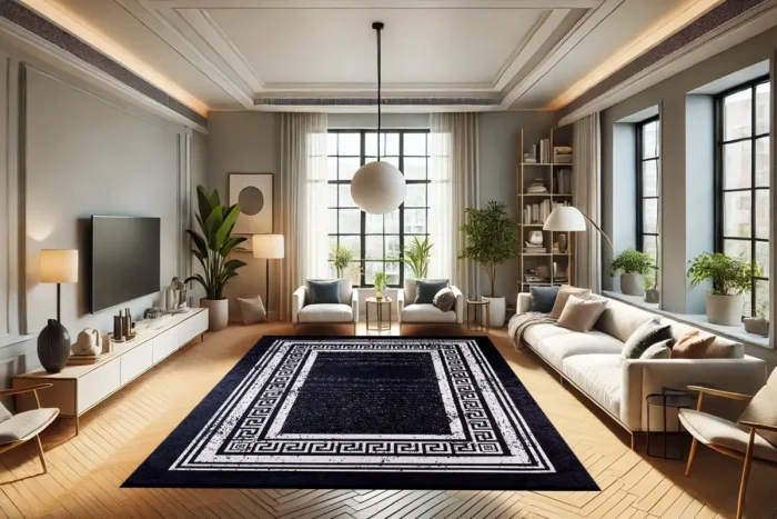 Classic Noir Washable Rug - Image 3