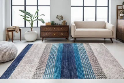 Oceanic Stripes Washable Rug Oceanic Stripes Washable Rug
