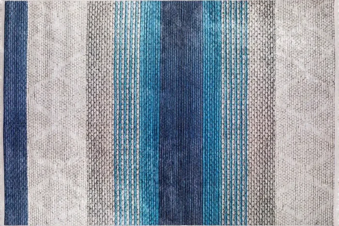 Oceanic Stripes Washable Rug - Image 1