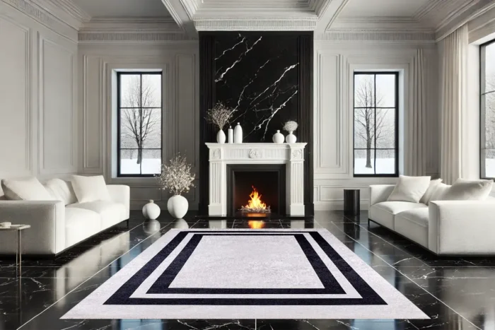 Monochrome Balance Washable Rug - Image 4