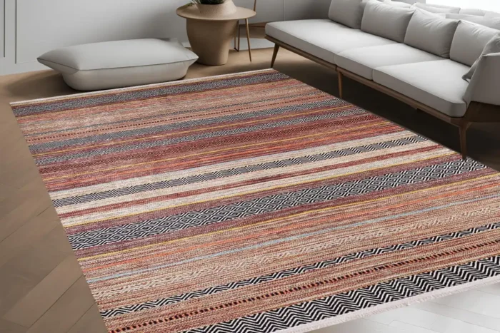 Heritage Stripes Washable Rug - Image 4