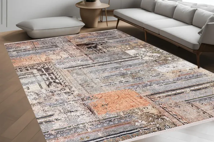 Vintage Patchwork Washable Rug - Image 4