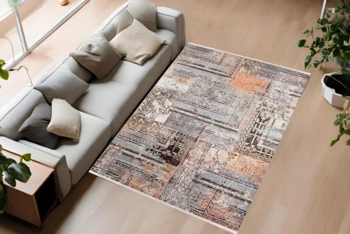 Vintage Patchwork Washable Rug - Image 3