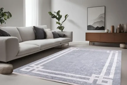 Modern Minimalist Gray Area Rug Washable Rug Modern Minimalist Gray Area Rug Washable Rug
