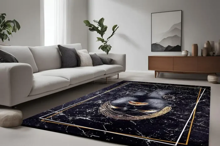 Modern Glam African Art Washable Rug - Image 2
