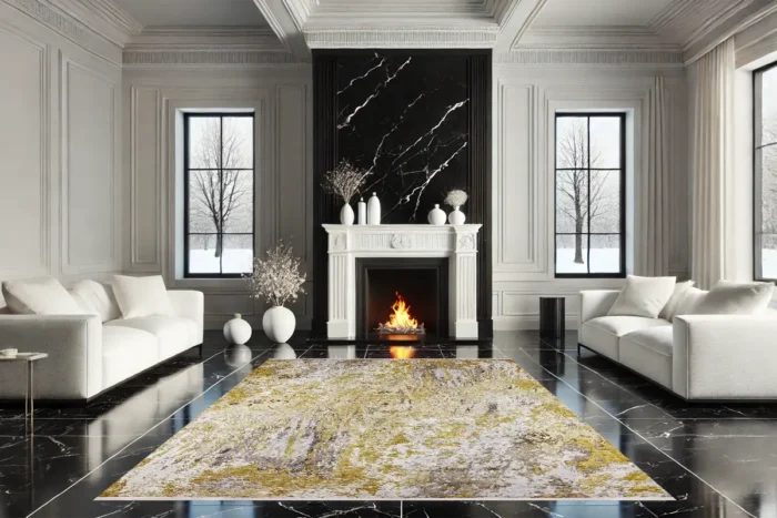 Aurora Gold Washable Rug - Image 3