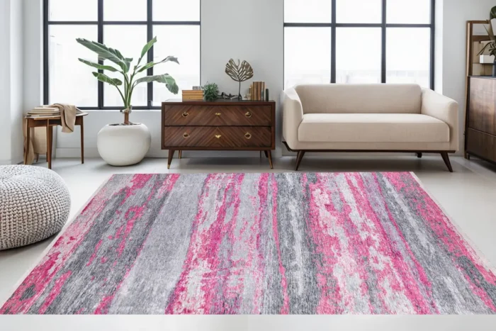 Pink Horizon Washable Rug - Image 2