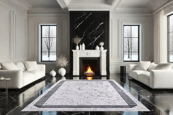 Marble Frame Washable Rug - Image 3