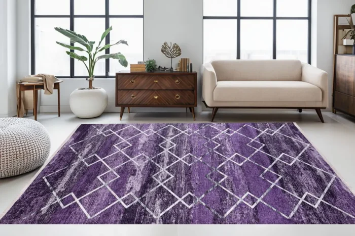 Amethyst Glow Washable Rug - Image 2