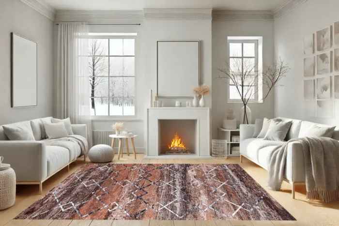 Rustic Trellis Washable Rug - Image 4