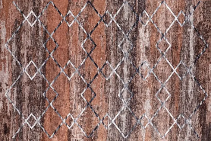 Rustic Trellis Washable Rug - Image 1