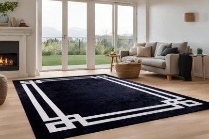Midnight Frame Washable Rug Midnight Frame Washable Rug