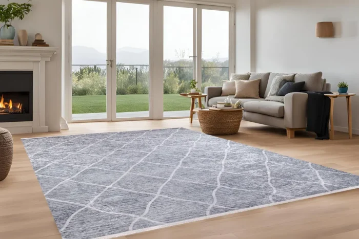 Modern Weave Washable Rug - Image 2