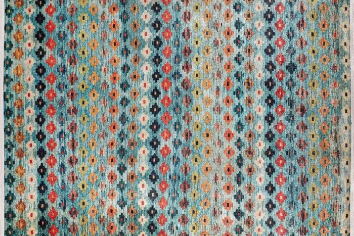 Colorful Bohemian Diamond Washable Rug - Image 1