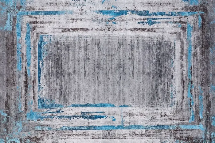 Modern Abstract Gradient Washable Rug - Image 1