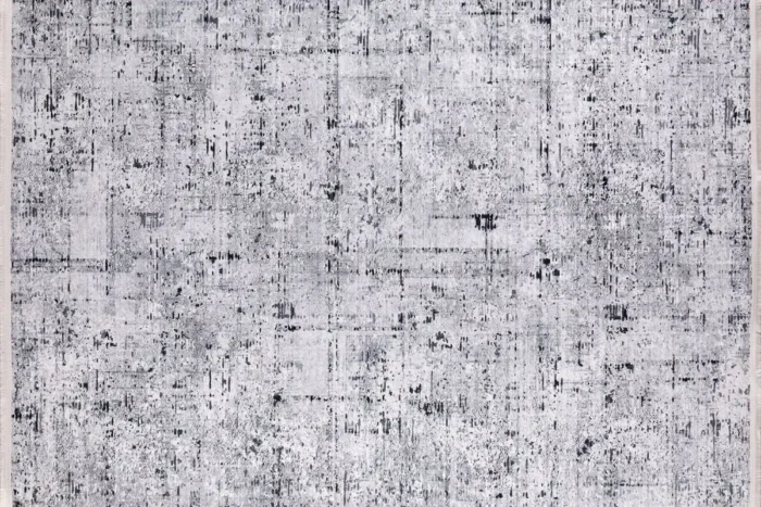 Abstract Modern Gray Area Washable Rug - Image 1