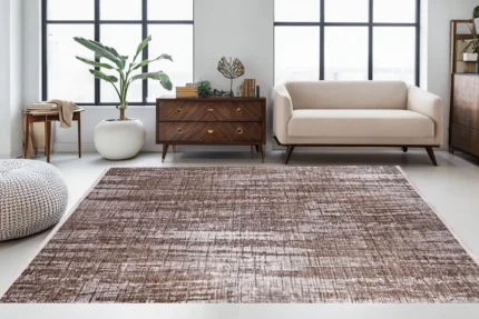 Rustic Harmony Brown Washable Rug Rustic Harmony Brown Washable Rug
