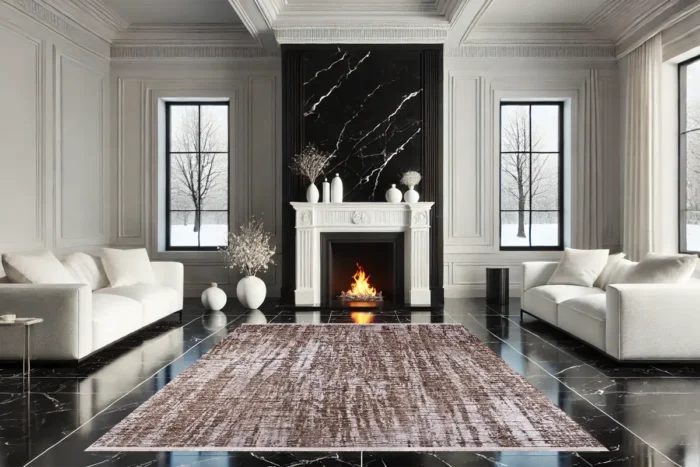 Rustic Harmony Brown Washable Rug - Image 3