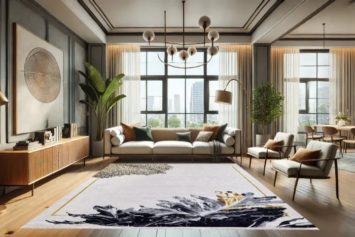 Golden Bloom Washable Rug - Image 3