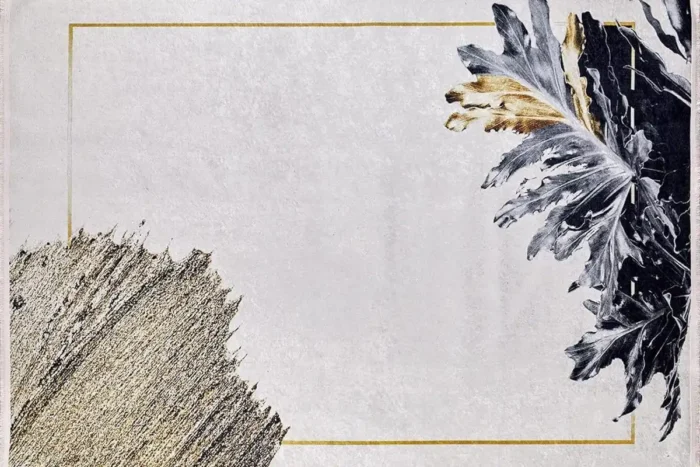 Golden Bloom Washable Rug - Image 1