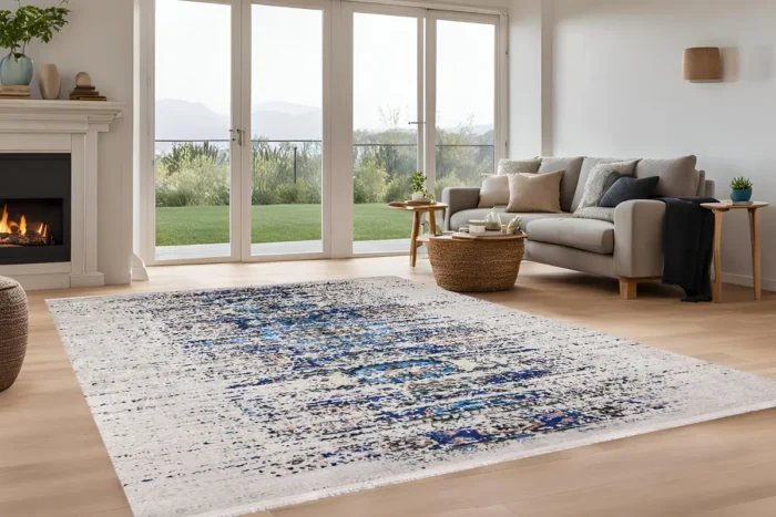 Azure Heritage Washable Rug - Image 2