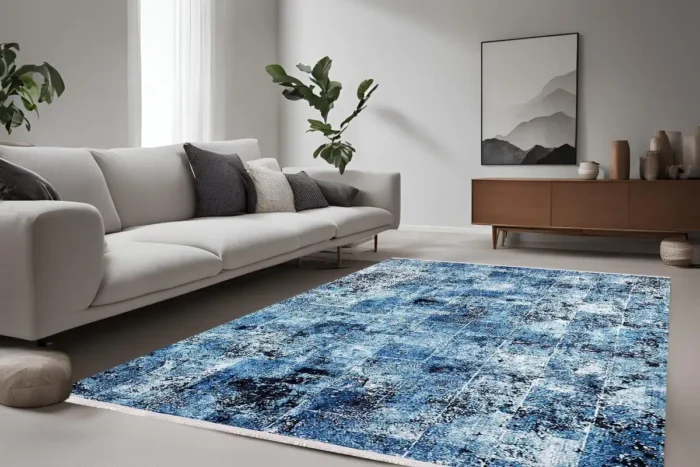Oceanic Brickwork Washable Rug - Image 2