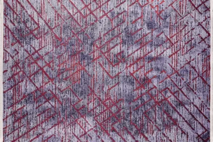 Crimson Grid Washable Rug Crimson Grid Washable Rug